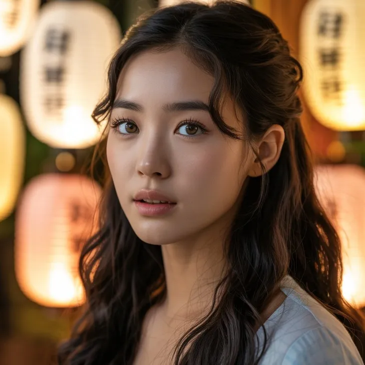 드림렌즈를 착용하고 있는 모습