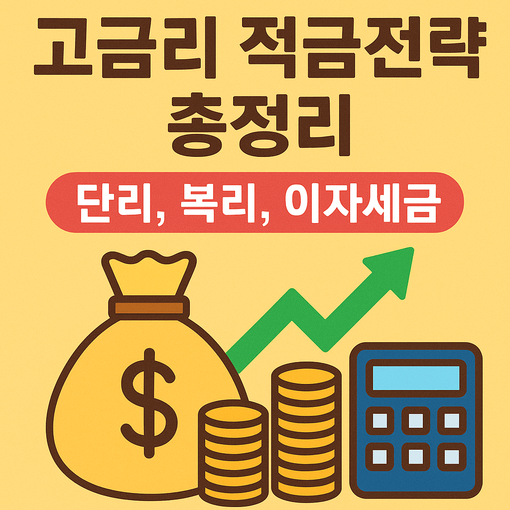 고금리 적금전략 총정리 이미지