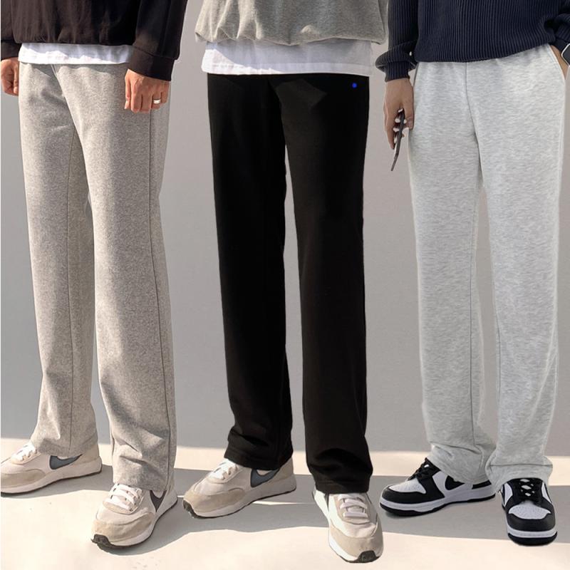 남자 트레이닝 팬츠 카고 조거 일자 세미 와이드 트레이닝복 운동 츄리닝 바지 면 하의