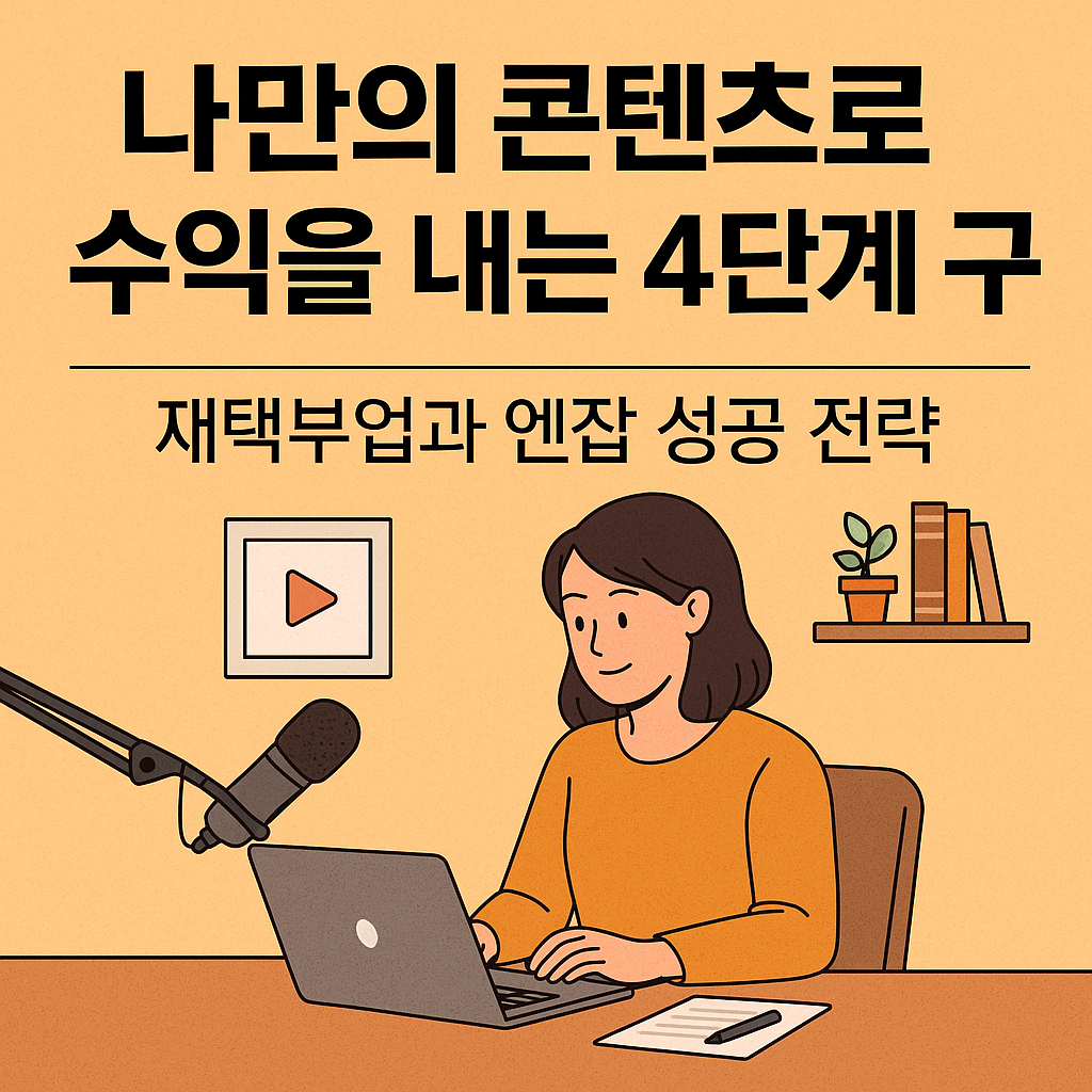나만의 콘텐츠로 수익을 내는 4단계 구조, 재택부업과 엔잡 성공 전략