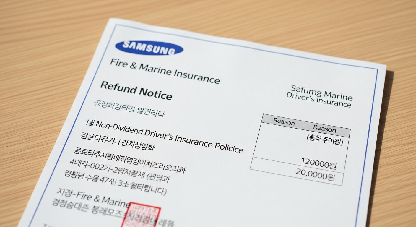 무배당 삼성화재 운전자보험 환급금