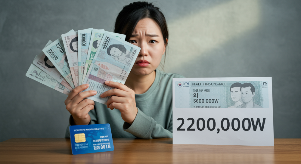2025년 건강보험 피부양자 소득 기준 변화로 고민하는 사람과 핵심 소득 기준을 보여주는 이미지