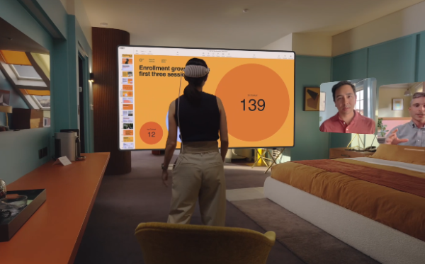 애플 비전프로 MR헤드셋 사진 이미지입니다.