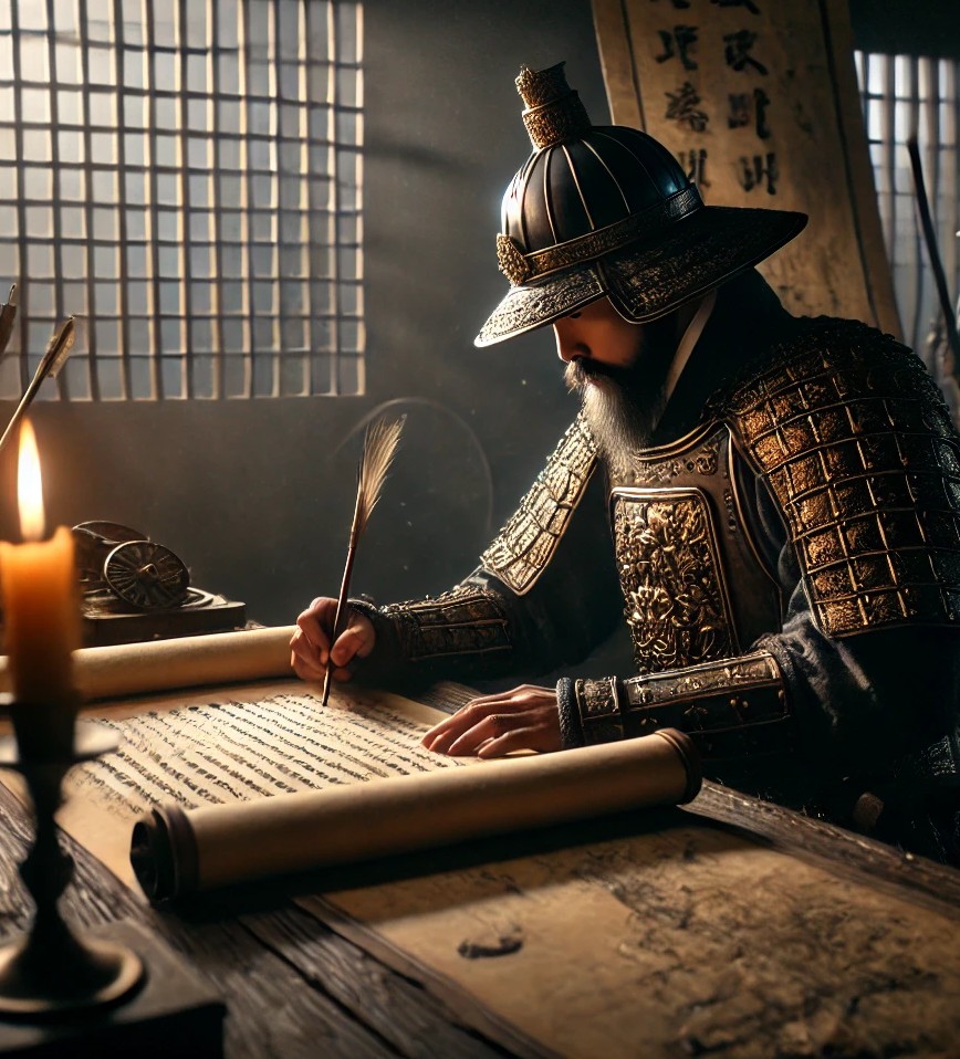 징비록을 쓰는 장군