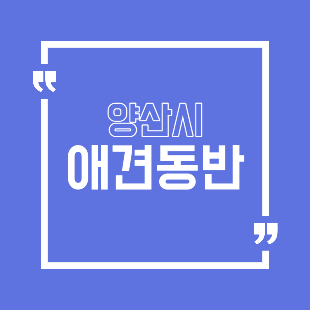 양산시 애견동반