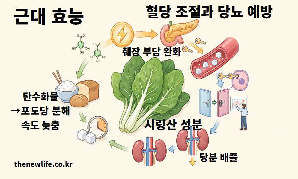 근대 효능 혈당 조절 당뇨 예방