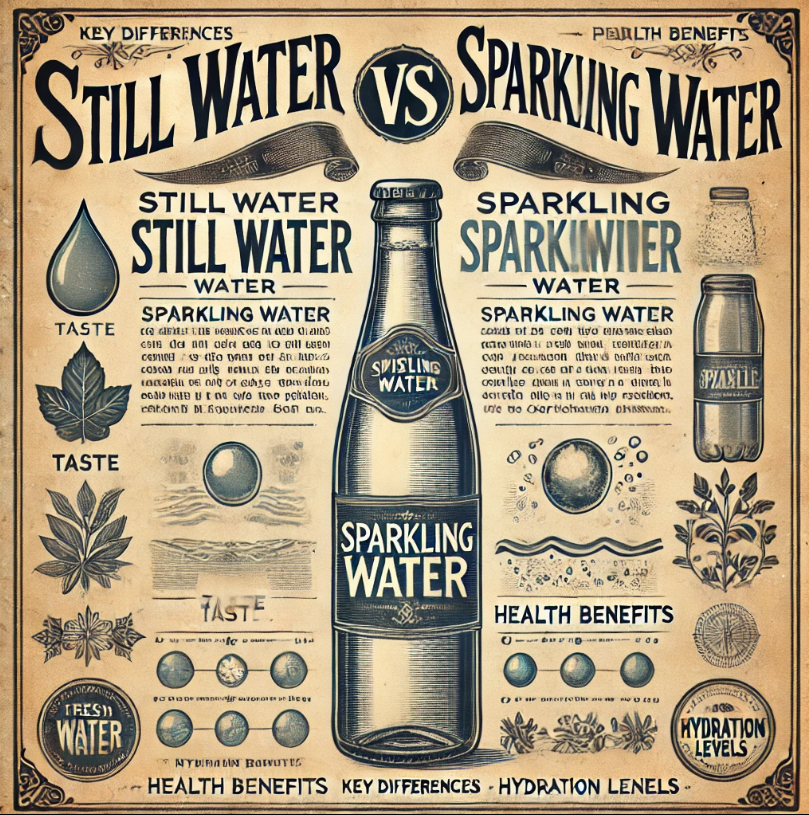 생수와 탄산수의 비교 이미지