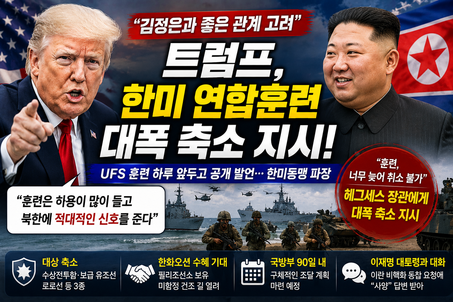 한미연합훈련 축소