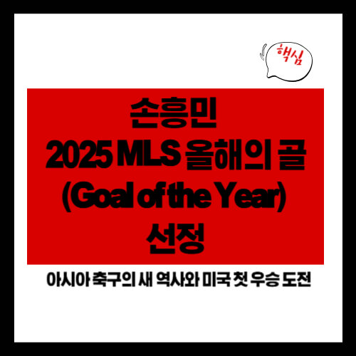 손흥민 MLS 올해의 골 선정, 아시아 축구의 새 역사와 미국 첫 우승 도전