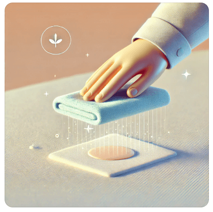 매트리스 얼룩 제거 1단계: 얼룩 즉시 흡수하기