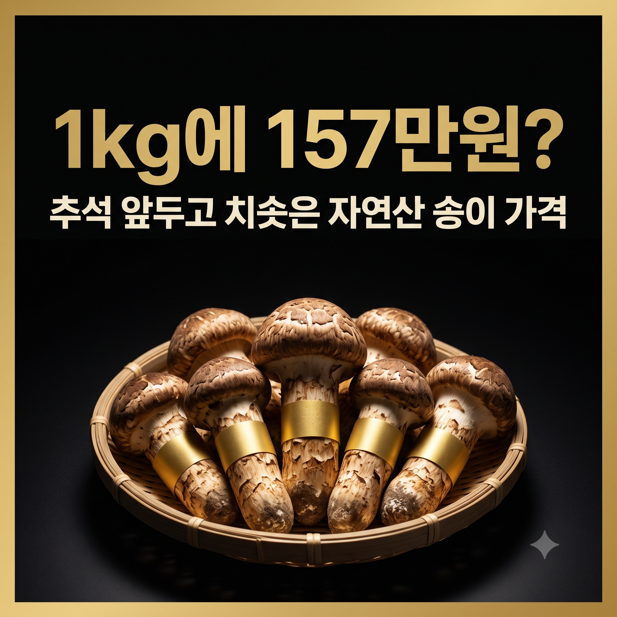 "1kg에 157만원?" 추석 앞두고 치솟은 자연산 송이 가격