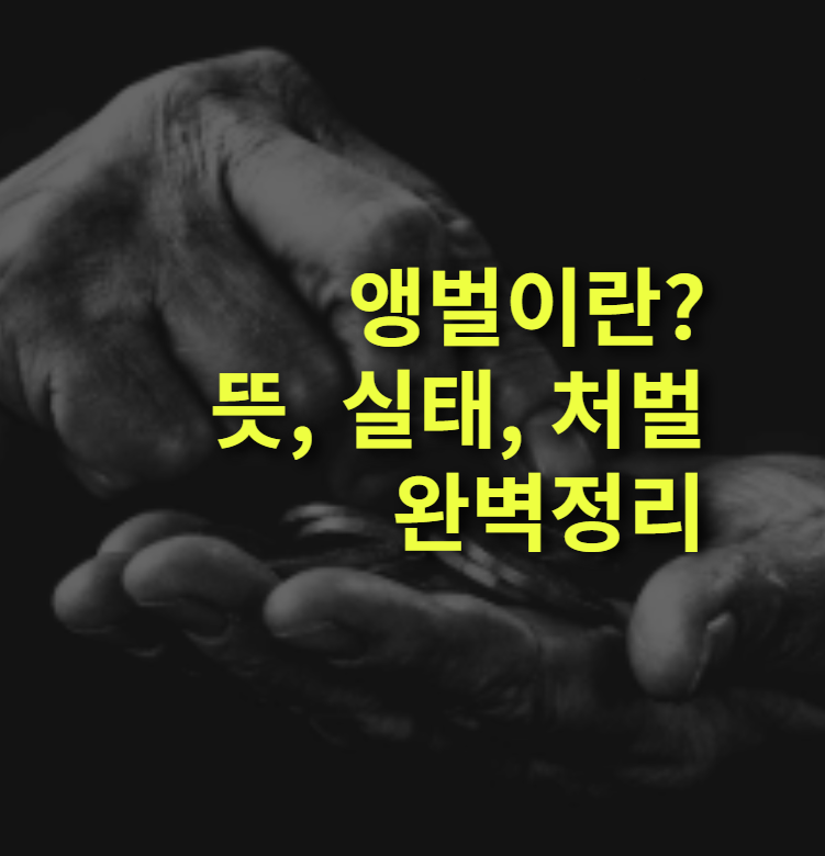 앵벌이란? 뜻, 실태, 처벌.