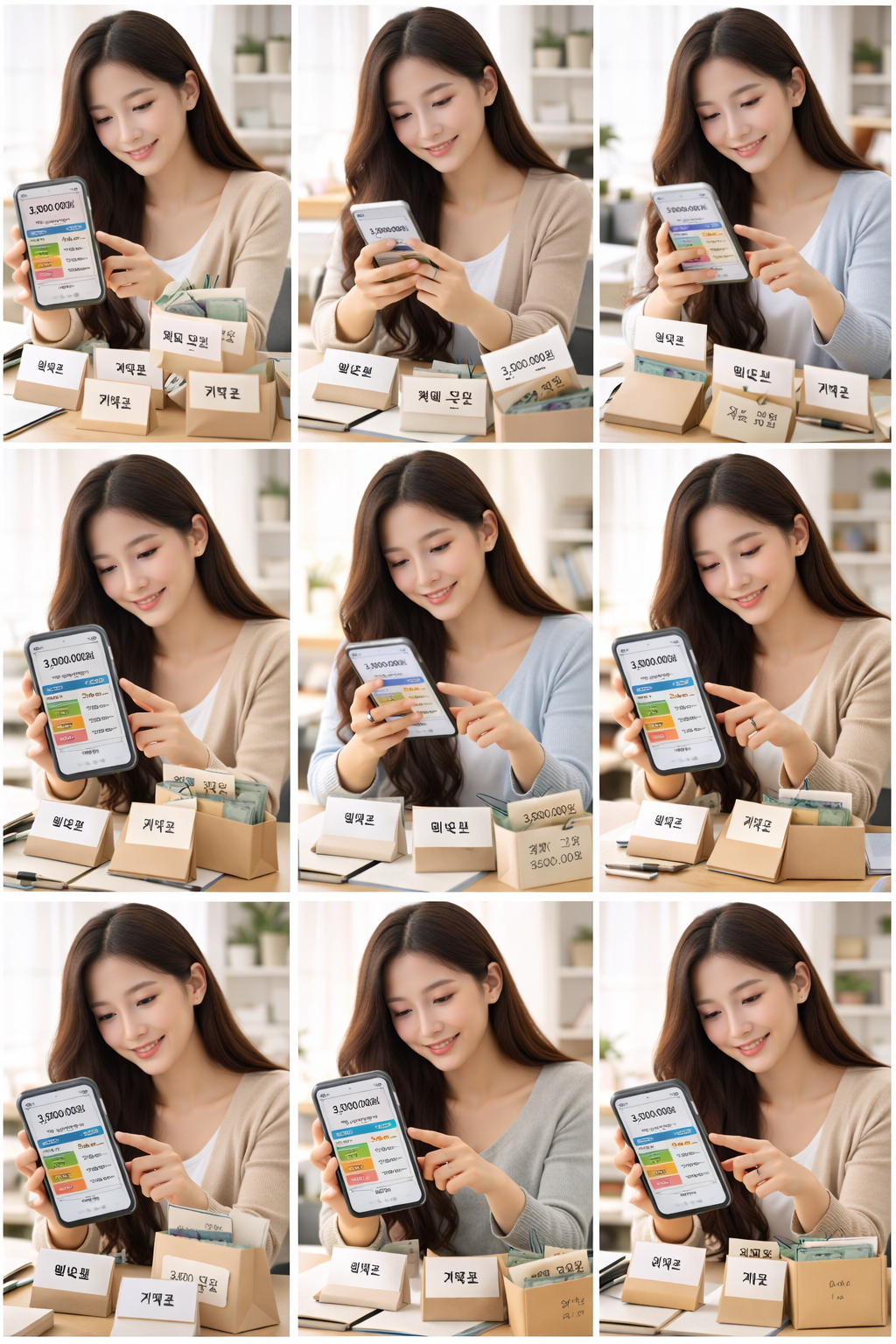 통장에 돈을 나누어 월급 관리하는 젊은세대들