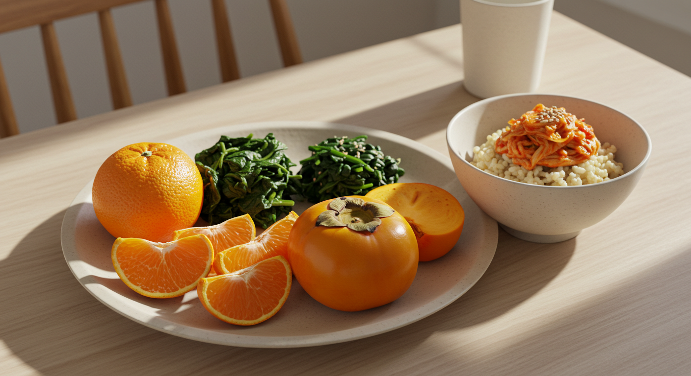 발효식품&amp;#44; 채소 곡물 조합&amp;#44; 균형 잡힌 식사