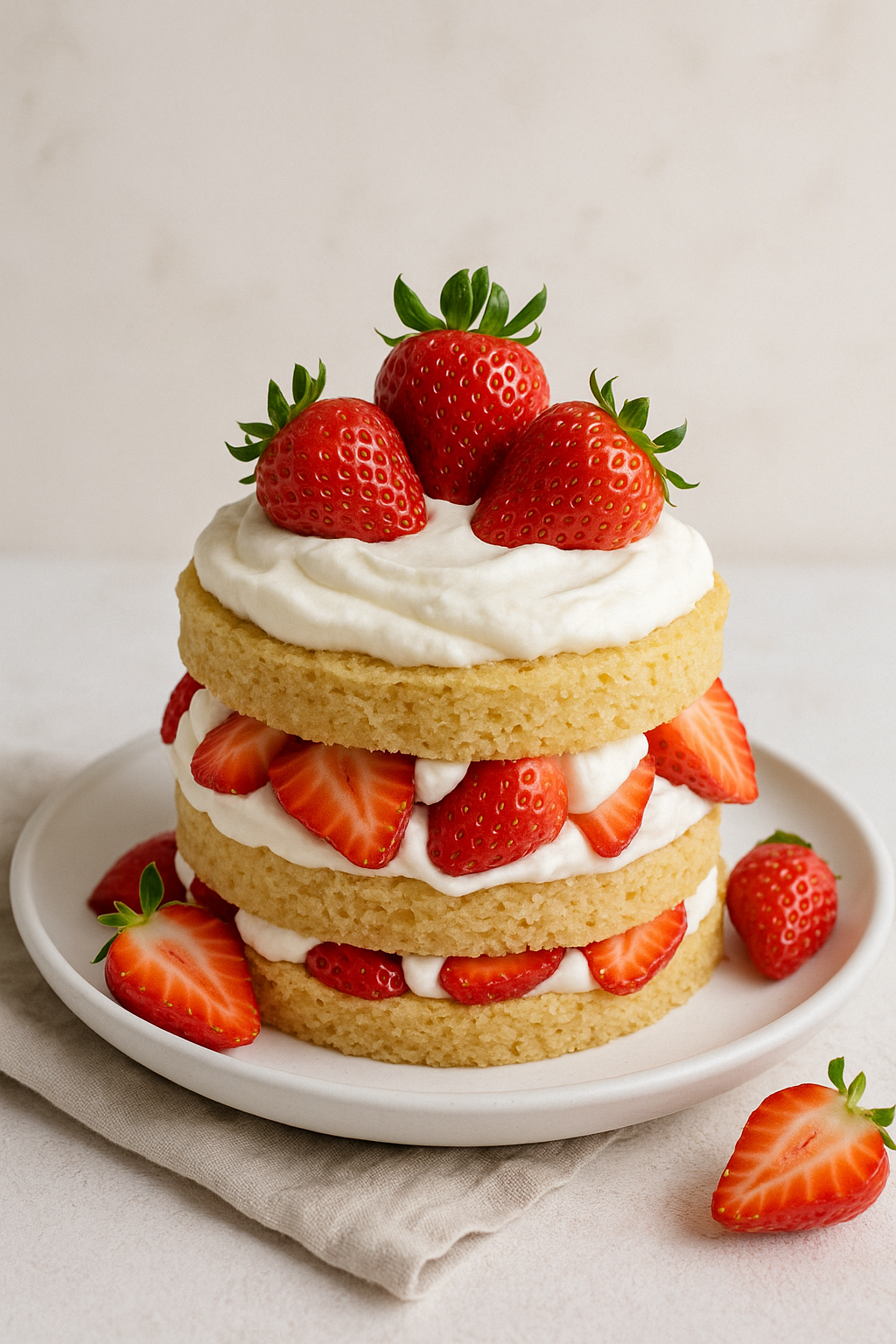 비건 딸기 쇼트케이크