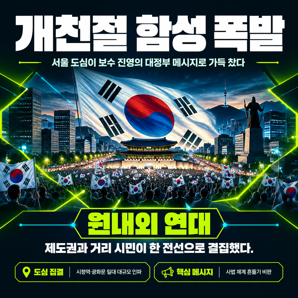 개천절 함성 폭발