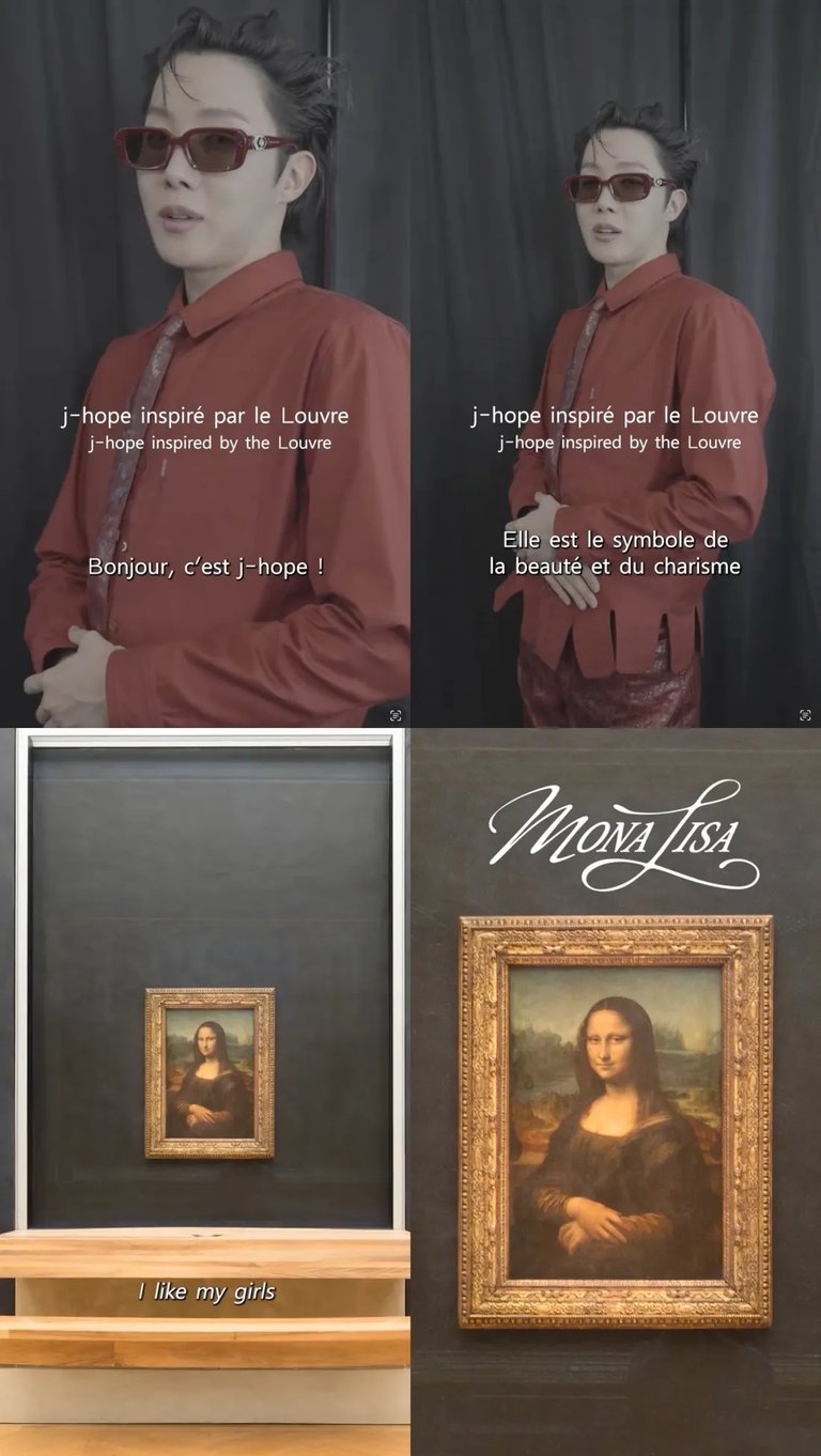 BTS 제이홉 루브르 박물관 MONA LISA 협업 영상 캡처 이미지