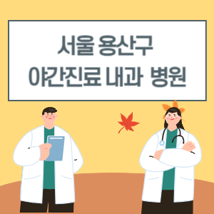 용산구 야간진료 내과 병원 리스트 (18시 이후 늦게까지하는 병원)