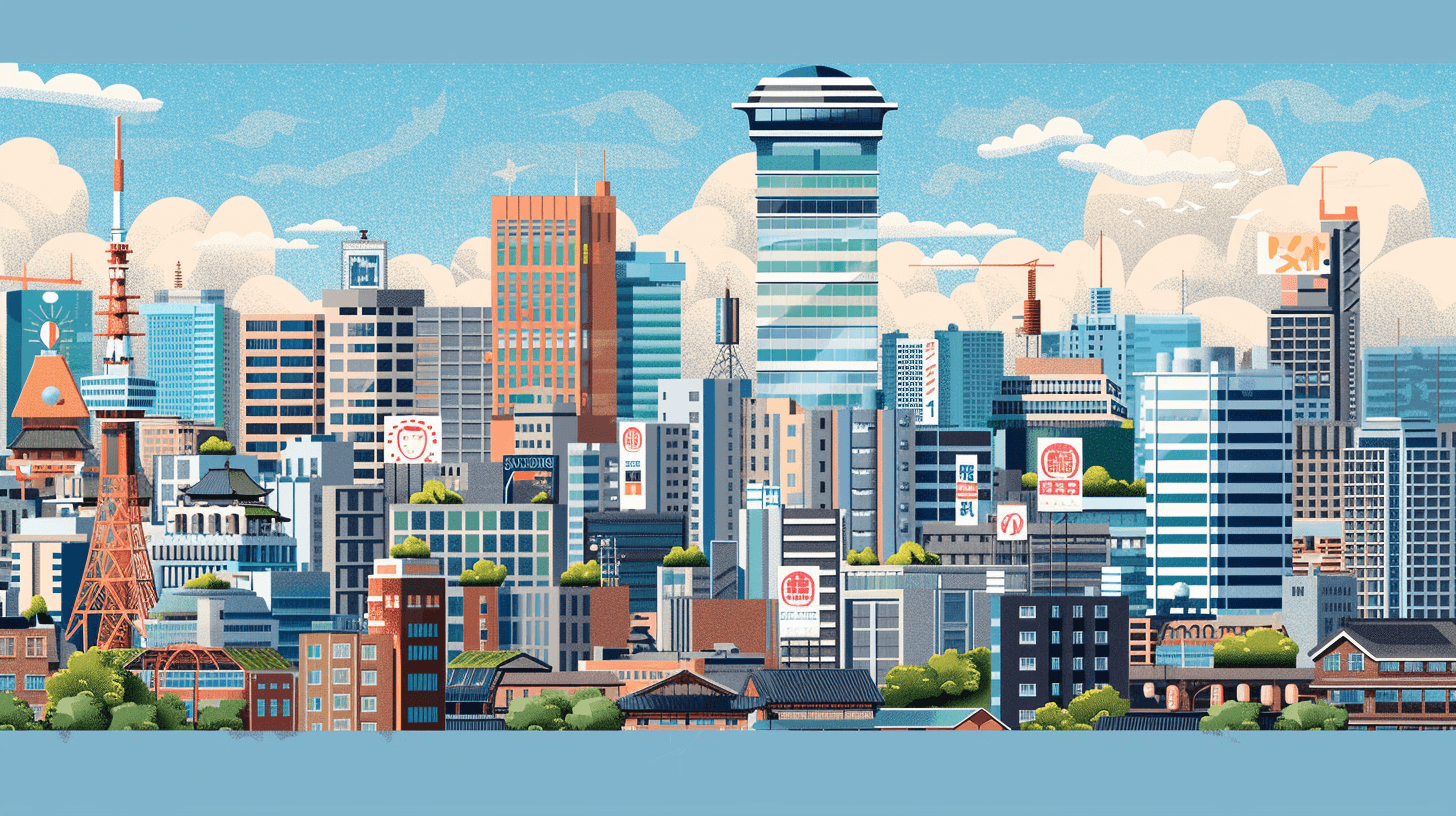 일본-도심-만화-이미지