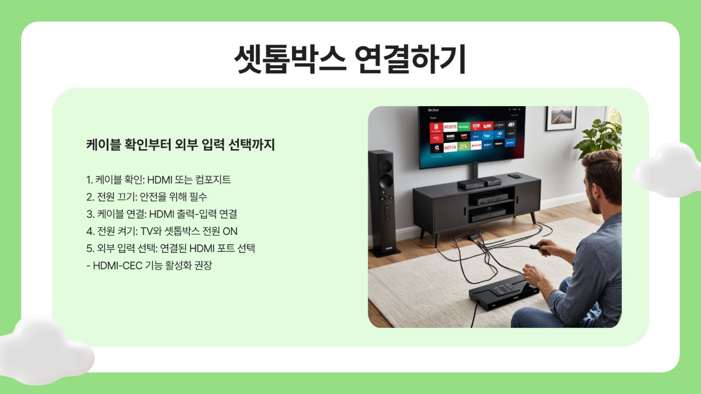 셋톱박스 연결하기