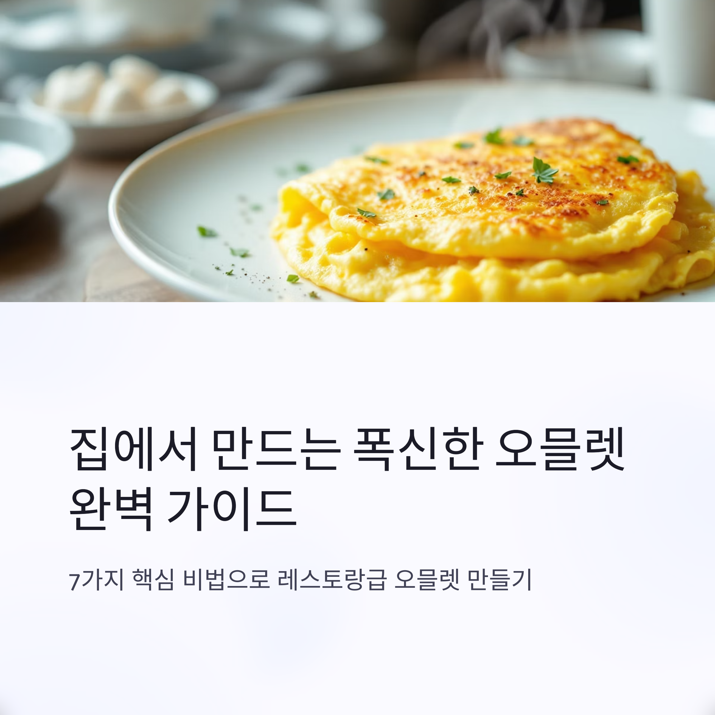 폭신폭신한 오믈렛 레시피 및 재료와 꿀팁 관련 사진