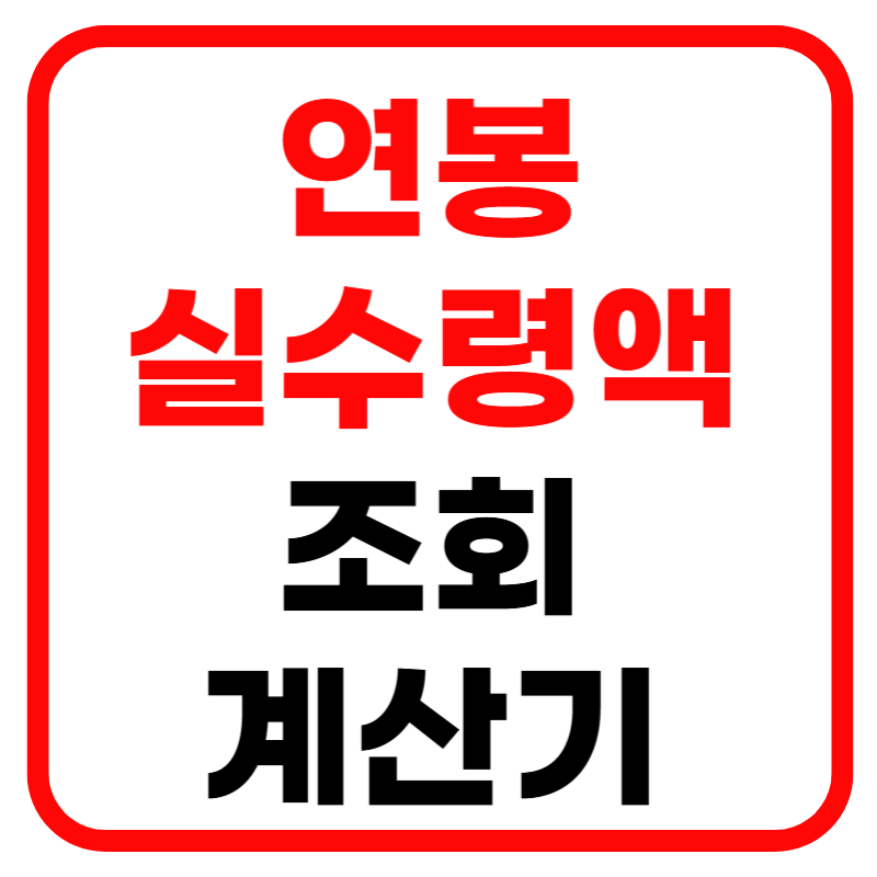 2025년 연봉 실수령액 조회 및 계산기