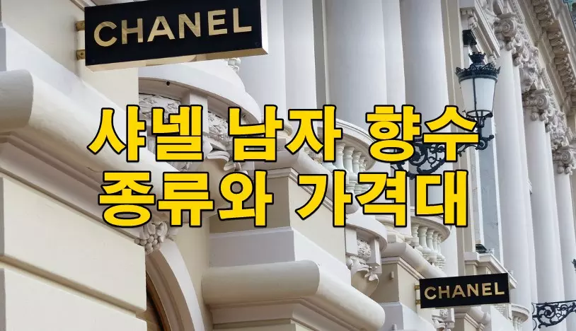 샤넬 남자 향수 종류와 가격대