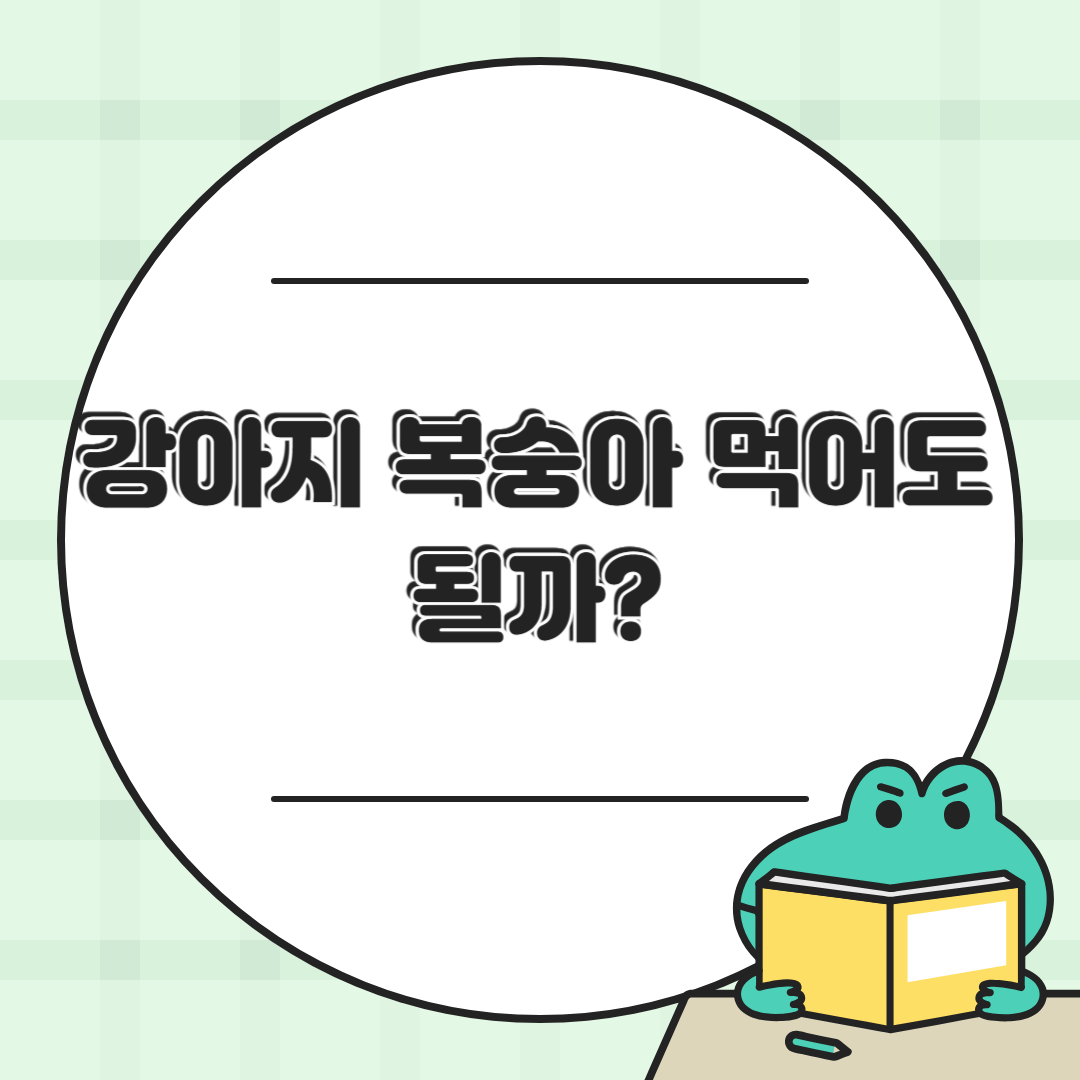 강아지 복숭아 먹어도 될까?