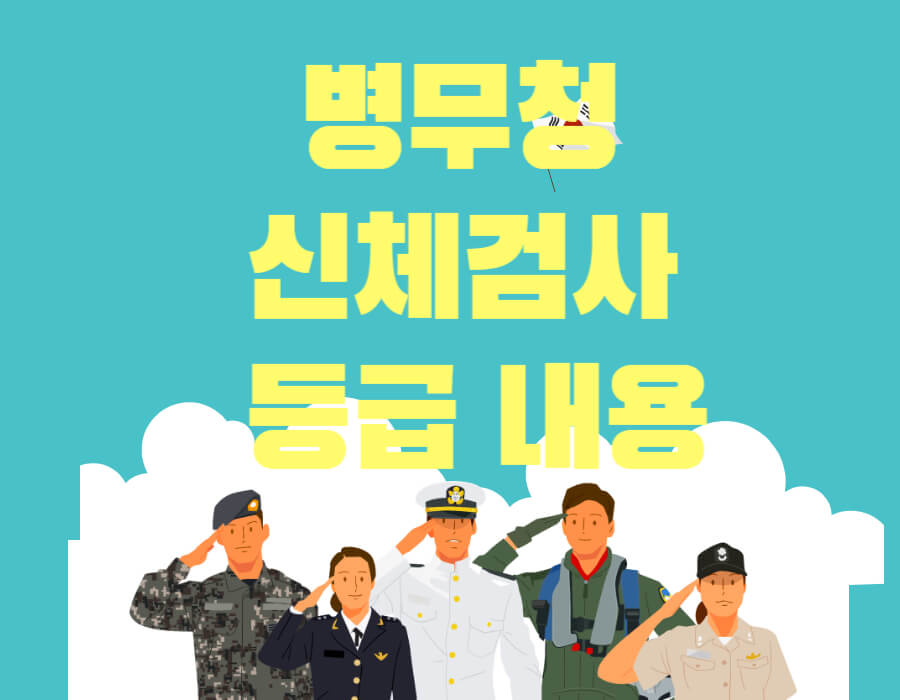 병무청 신체검사 등급 내용