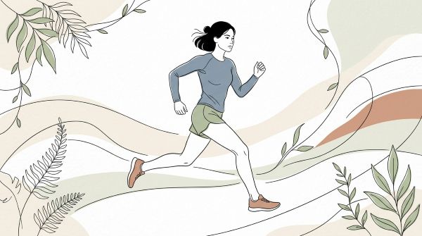 달리기 하는 젊은 여성