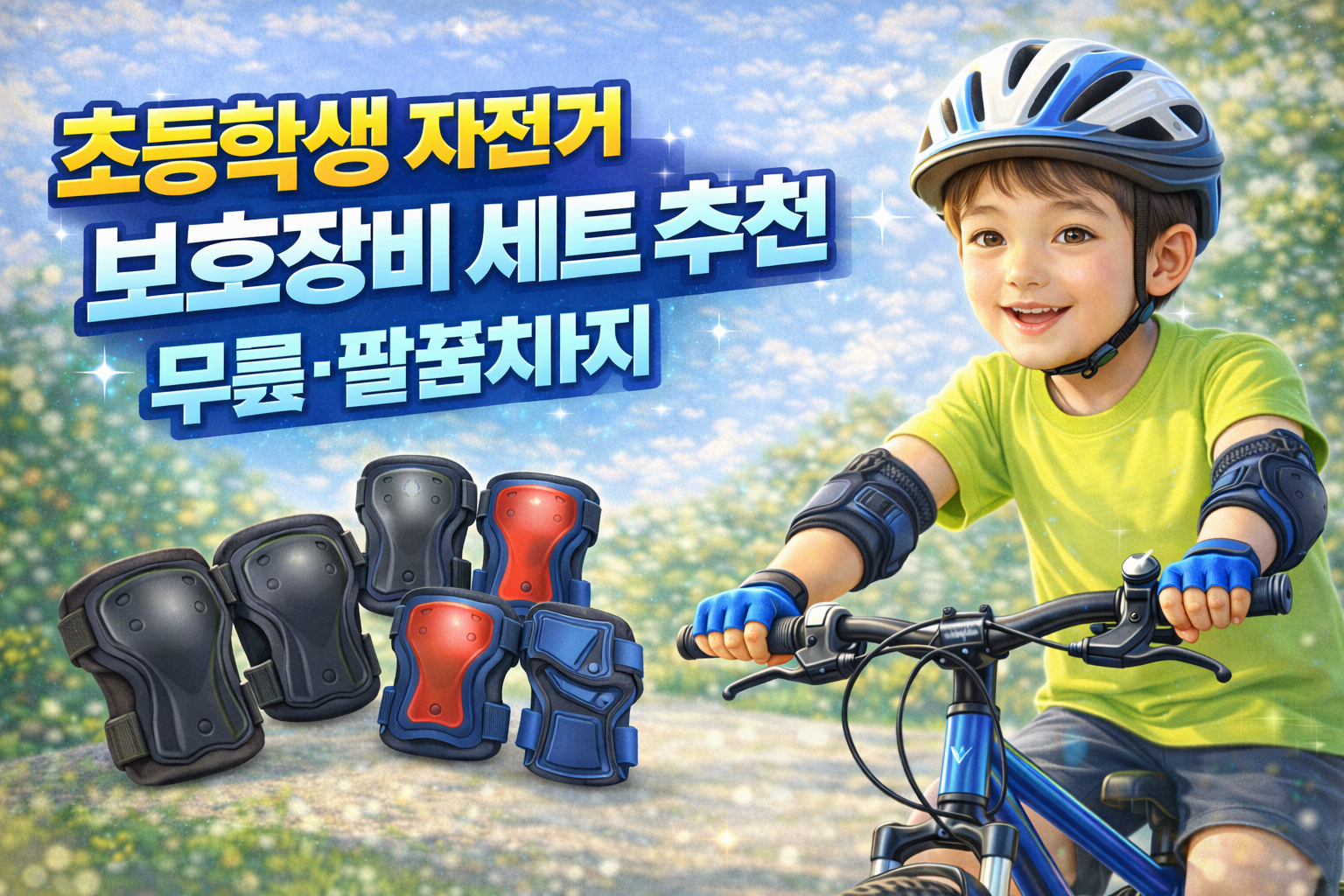 초등학생 자전거 보호장비 무릎부터 팔꿈치까지 세트 강력 추천