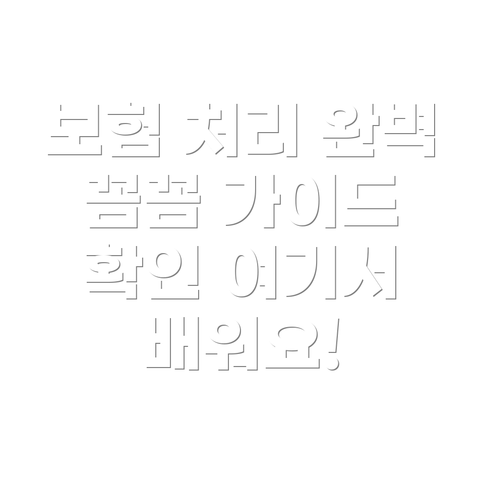 자동차 보험 처리 절차