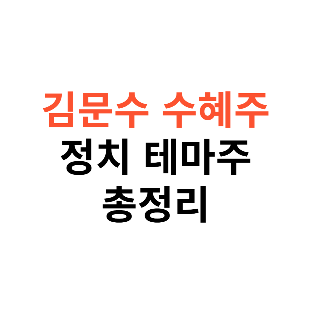 김문수 수혜주 정리