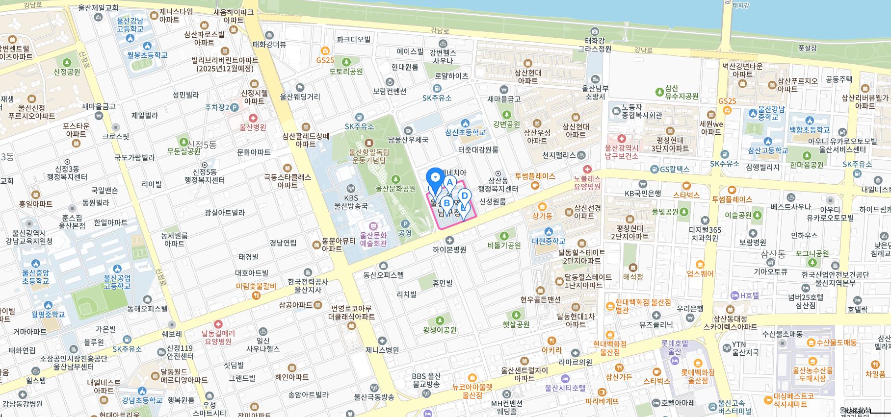 울산 남구청 주차장