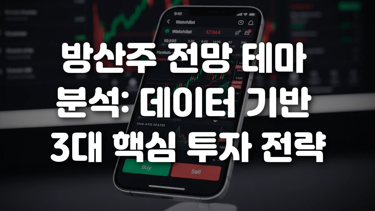 방산주 전망 테마 분석 데이터 기반 3대 핵심 투자 전략