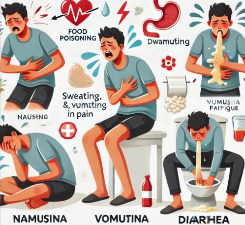 식중독 증상에 따른 이미지 사례