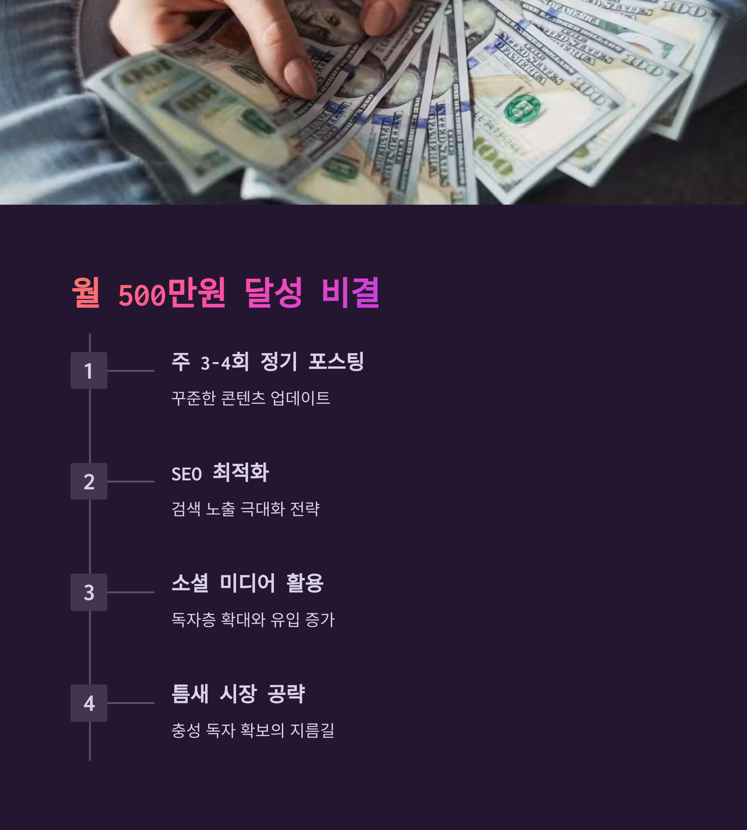 40대에 시작하는 블로그 수익화, 월 500만원 버는 비결 대공개