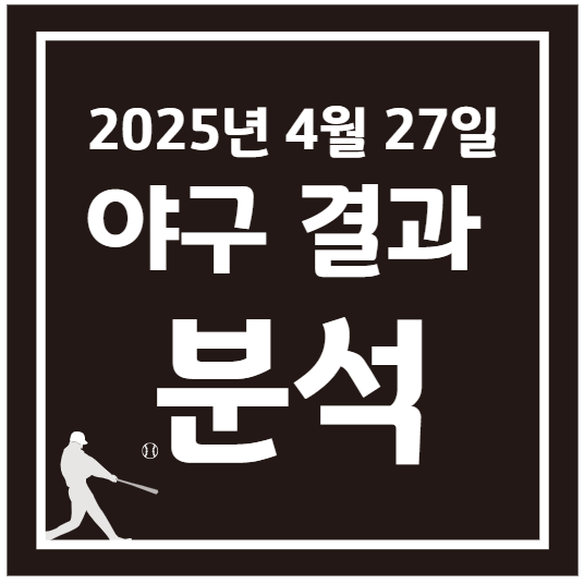 2025년 4월 27일 야구 결과