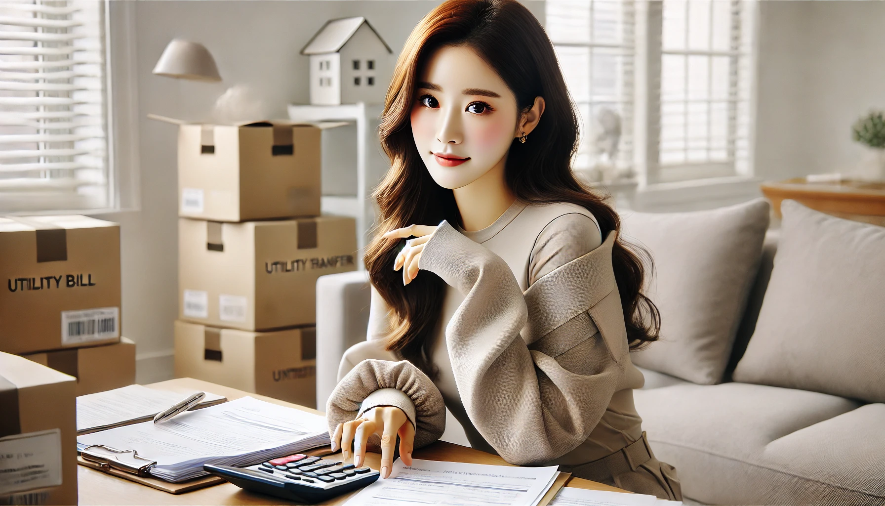 이사 공과금 확인하는 이미지