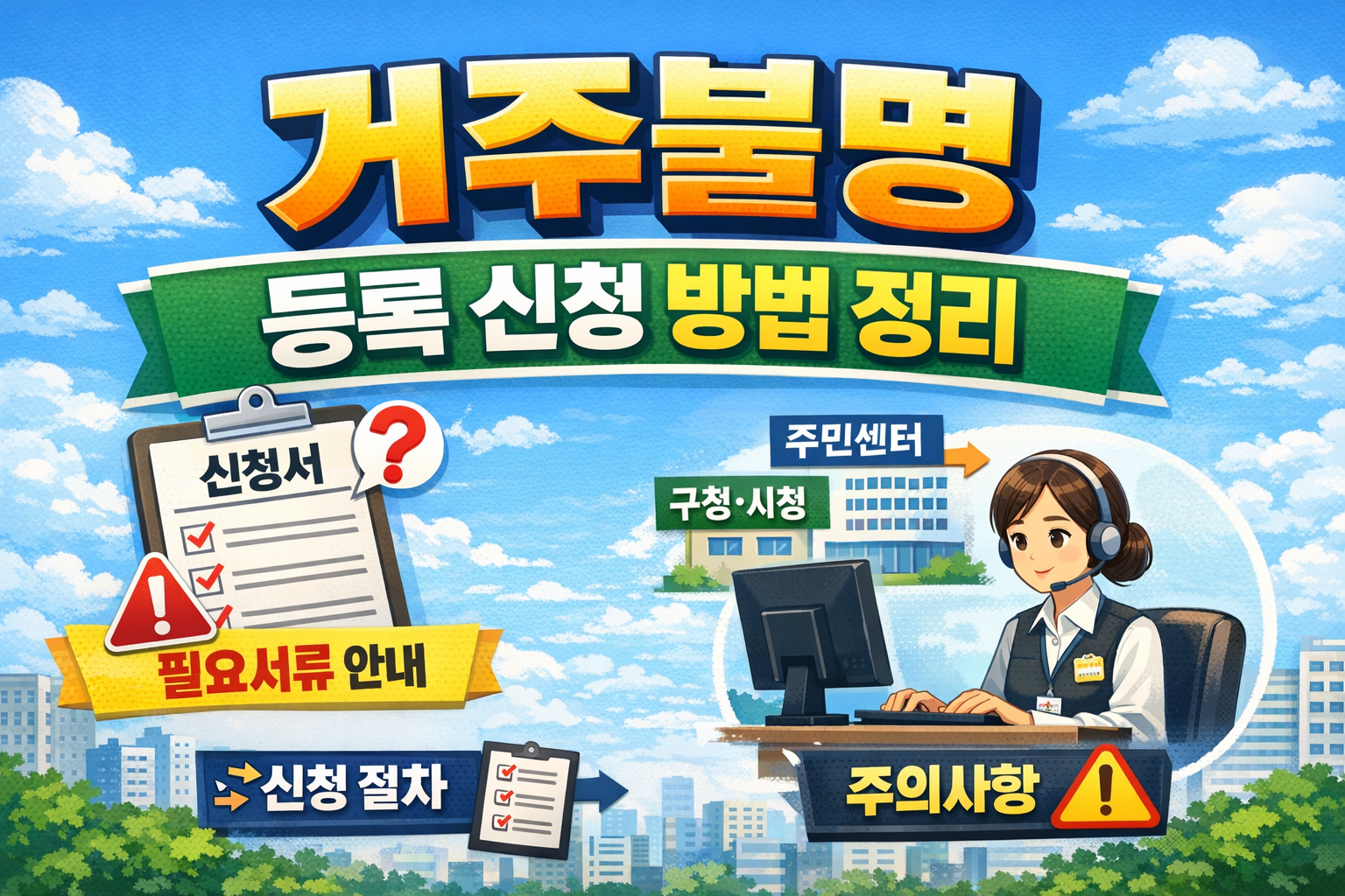 거주불명 등록 신청