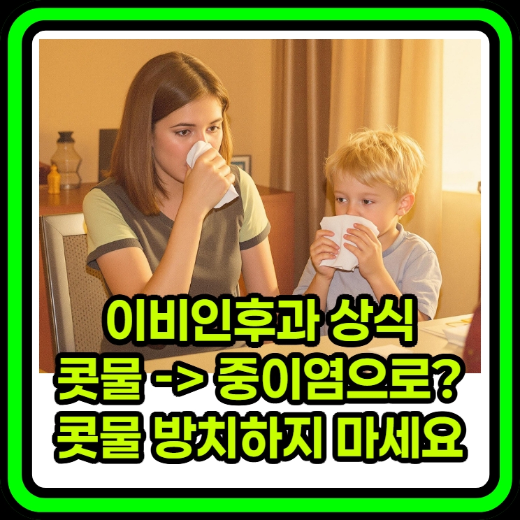콧물이 중이염을 부른다고 그 이유와 예방법 총정리 - 이럴 땐 이비인후과로!!