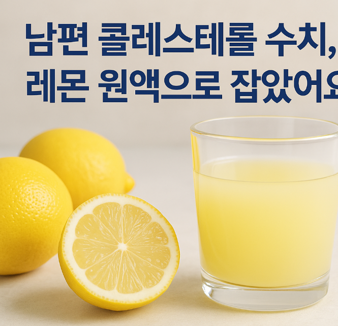 남편 콜레스테롤 수치, 레몬 원액으로 잡다관련 이미지