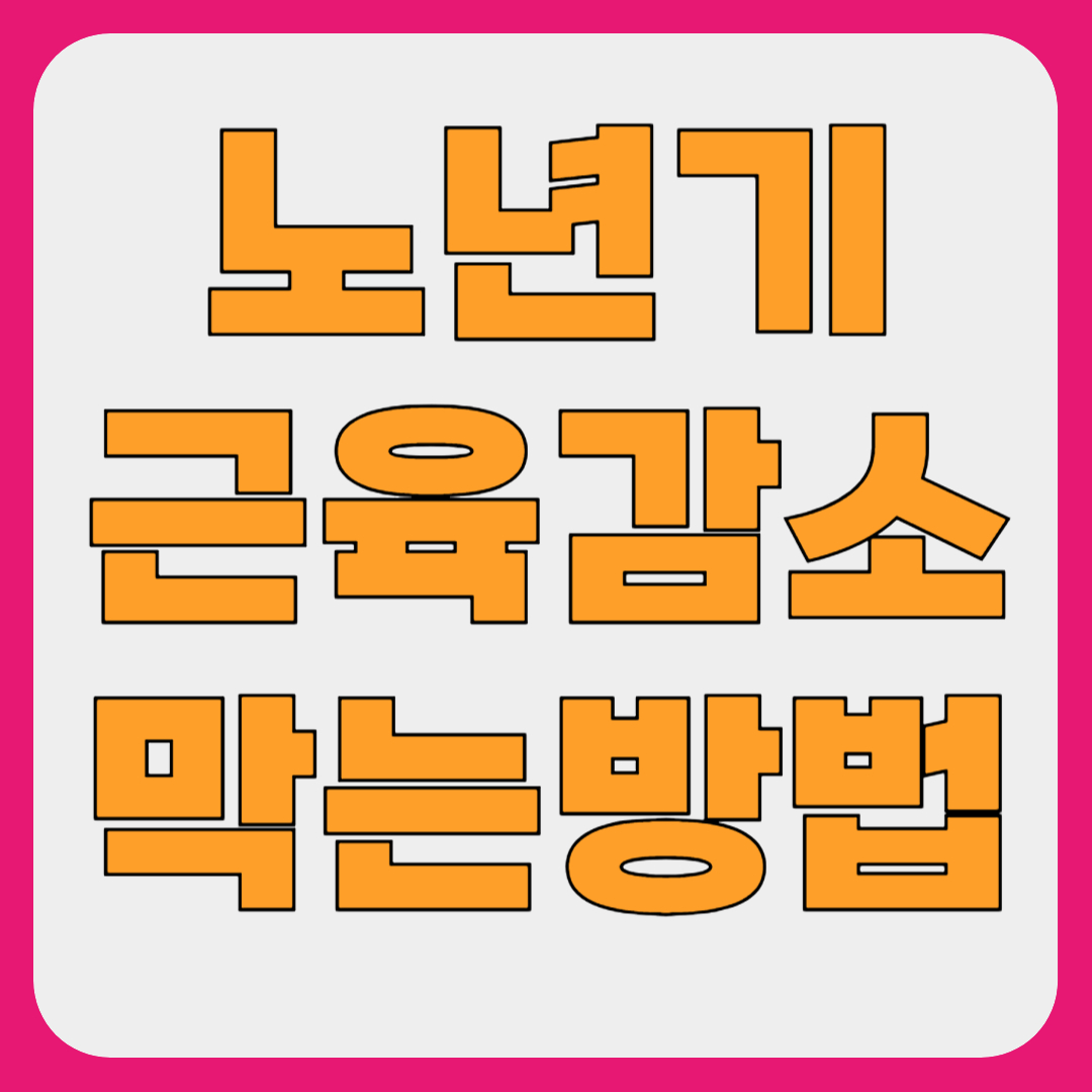 근육 감소, 노년기 근육 감소 막는 방법