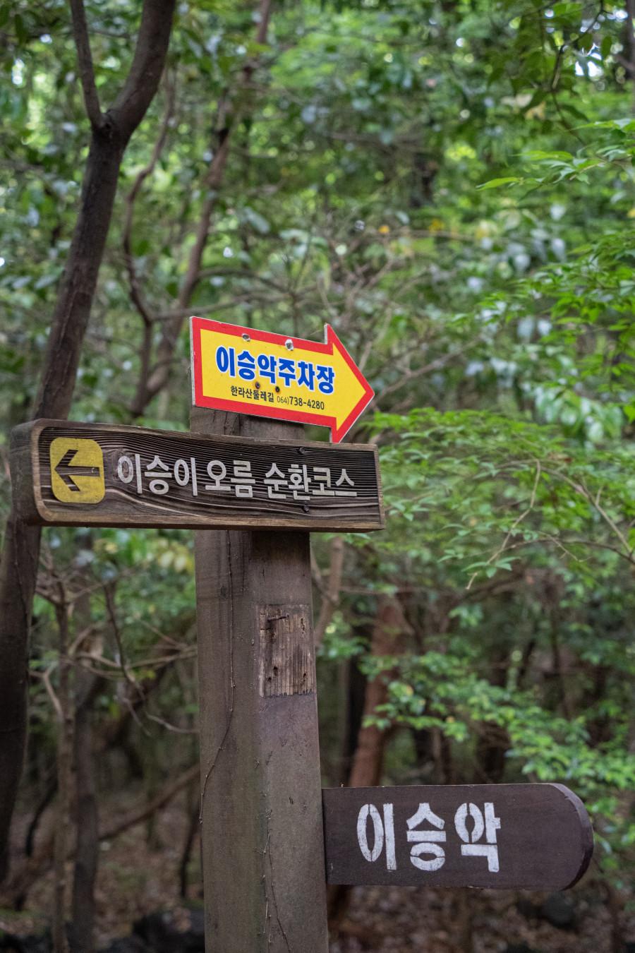 이승악 오름 안내판