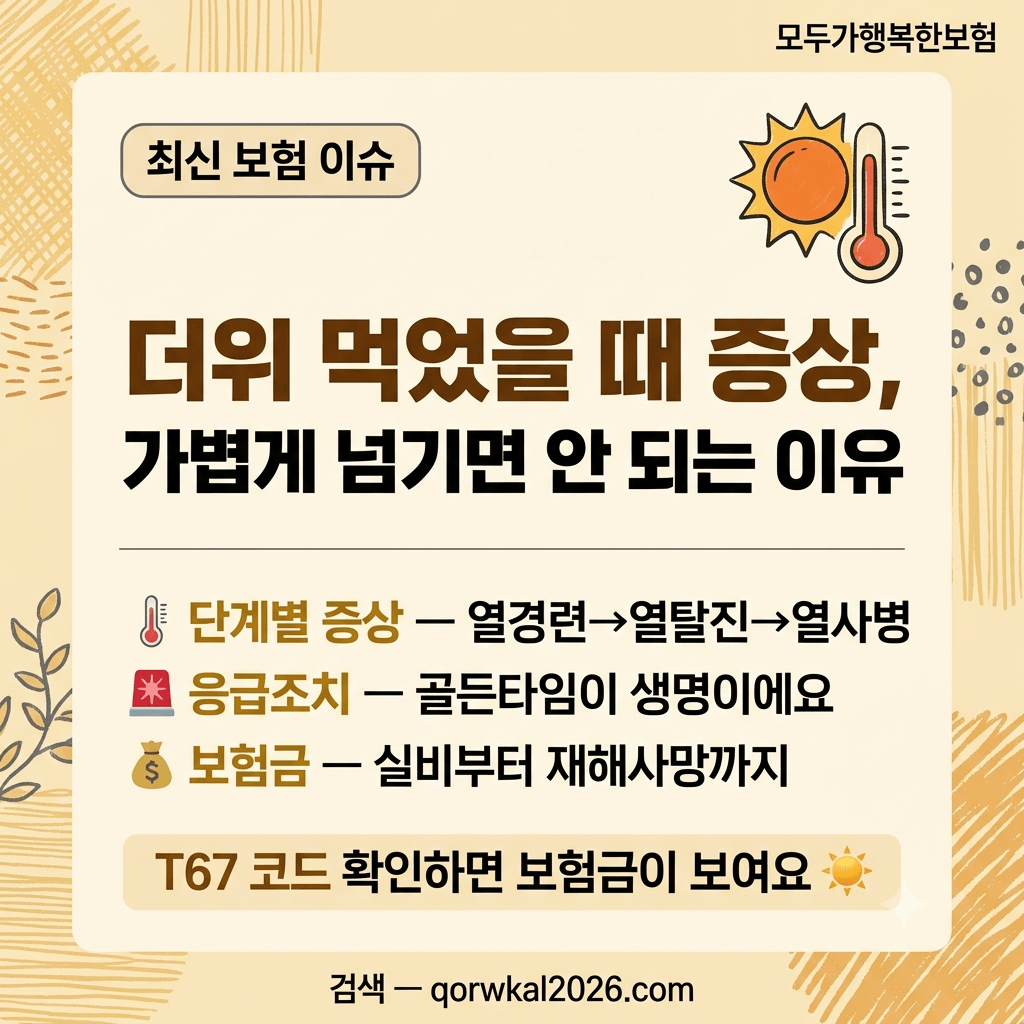 더위 먹었을 때 증상, 가볍게 넘기면 안 되는 이유