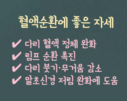 혈액순환에 좋은자세