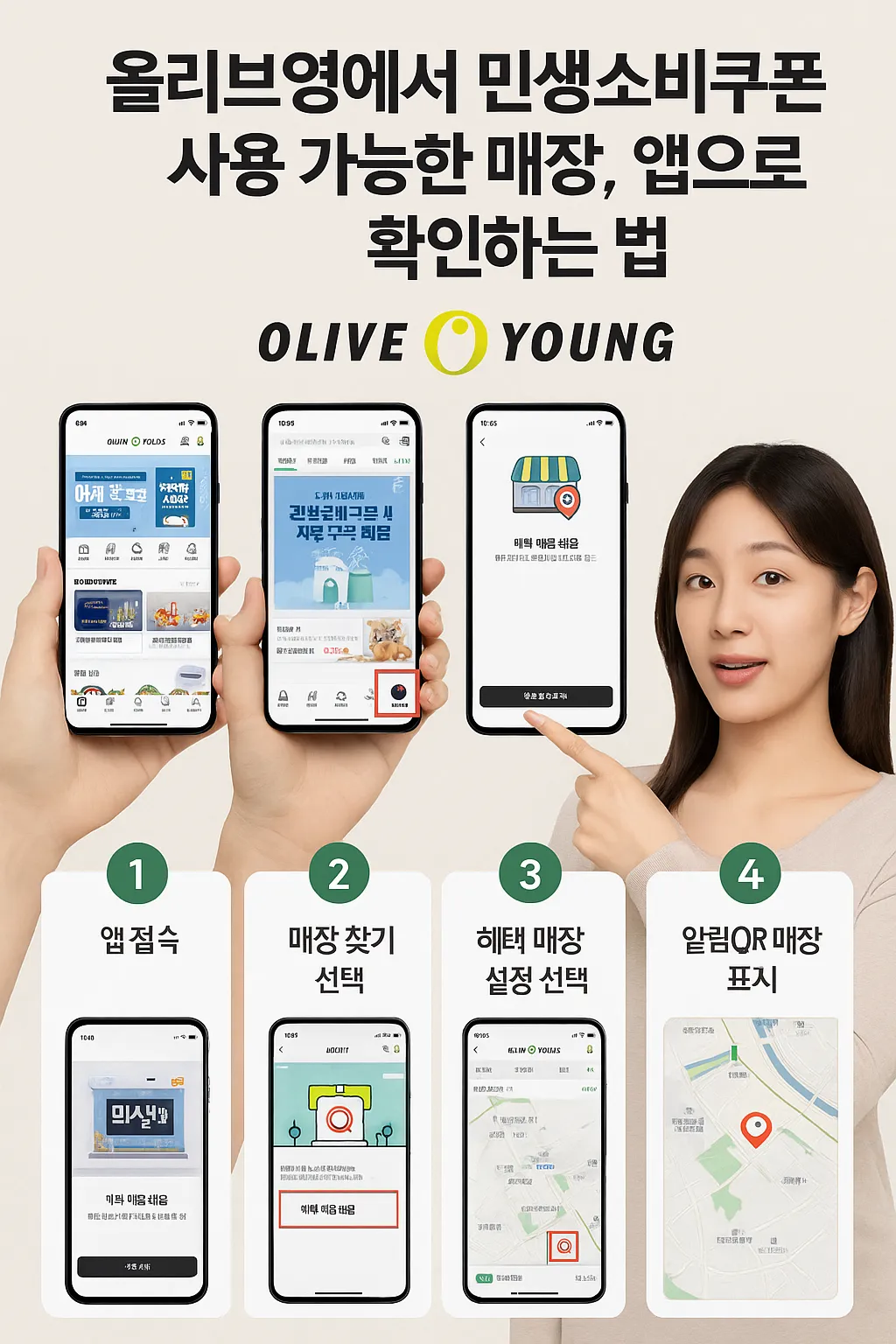 올리브영에서 민생소비쿠폰 사용 가능한 매장 사진