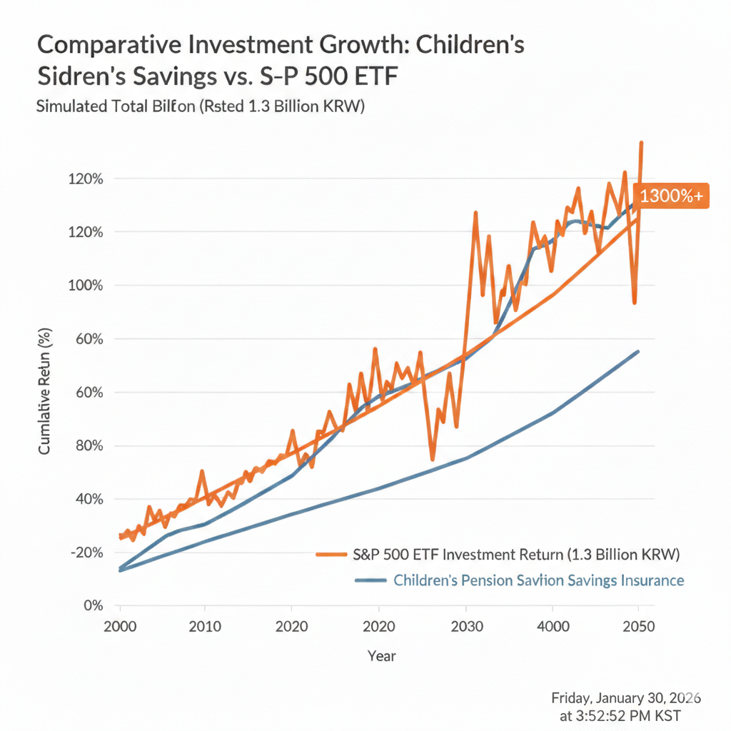 연금저축보험과 S&P500 ETF의 수익추이
