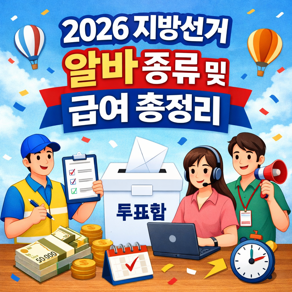 2026 지방선거 알바 종류 및 급여 총정리