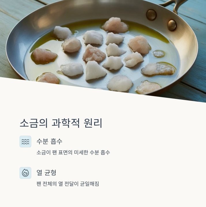기름 튐 방지엔 소금 한 꼬집이면 충분해요!
